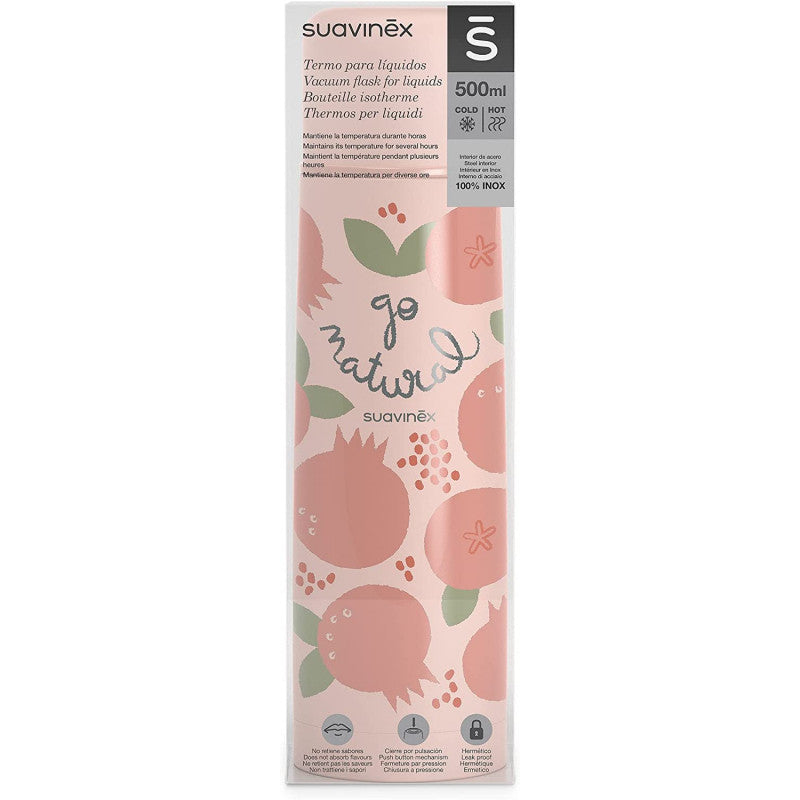 Suavinex - Go Natural Liquid Thermos - Pomegranate