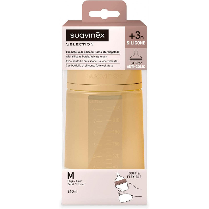 Suavinex - 240 ml Silicone Bottle - Colour Essence Mango