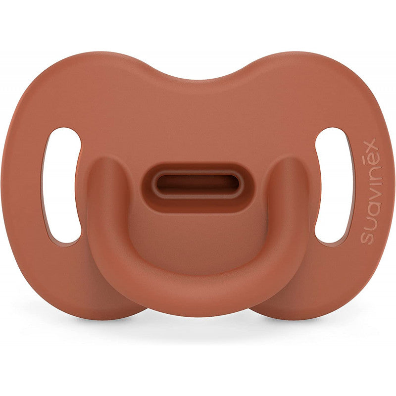 Suavinex - Schnuller aus 100 % Silikon - 6/18 Monate - Orange Sunset