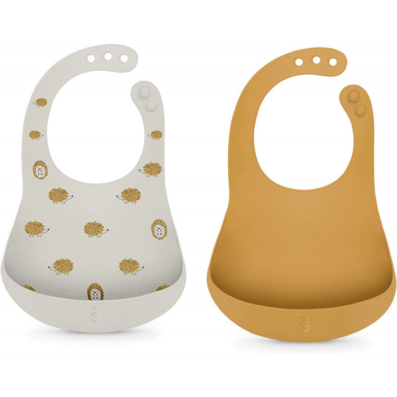 Suavinex - Pack of 2 Silicone Bibs - Mango