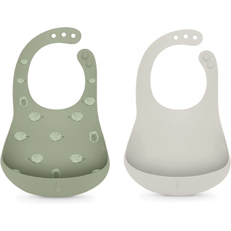 Suavinex - Pack of 2 Silicone Bibs - Green