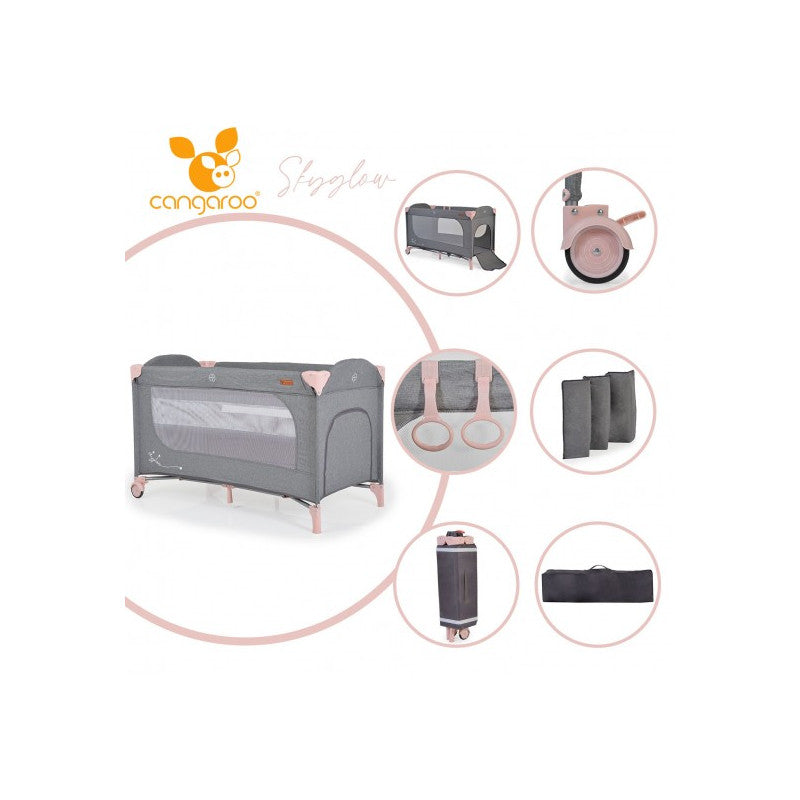 Reisebett Cangaroo Skyglow 2 - Pink