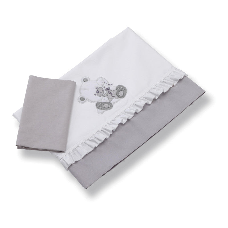 Azzurra Design - Dido Grey Cot Sheet Set