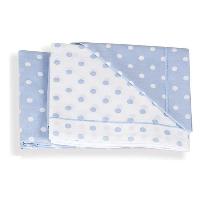 Italbaby - Crib Sheet Set Blue Polka Dot