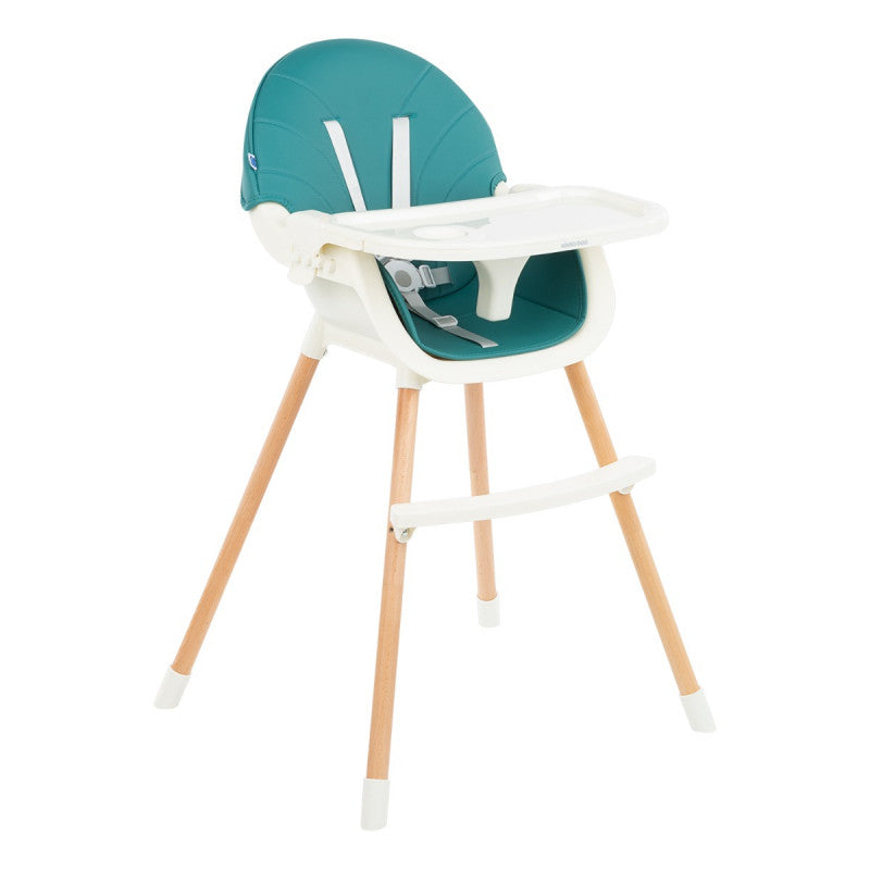 kikkaboo - High Chair 2in1 Nutri Wood Petrol