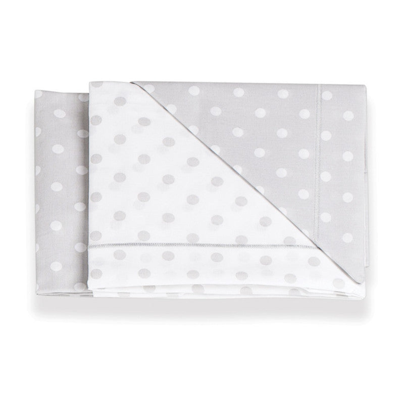 Italbaby - Crib Sheet Set Grey Dots