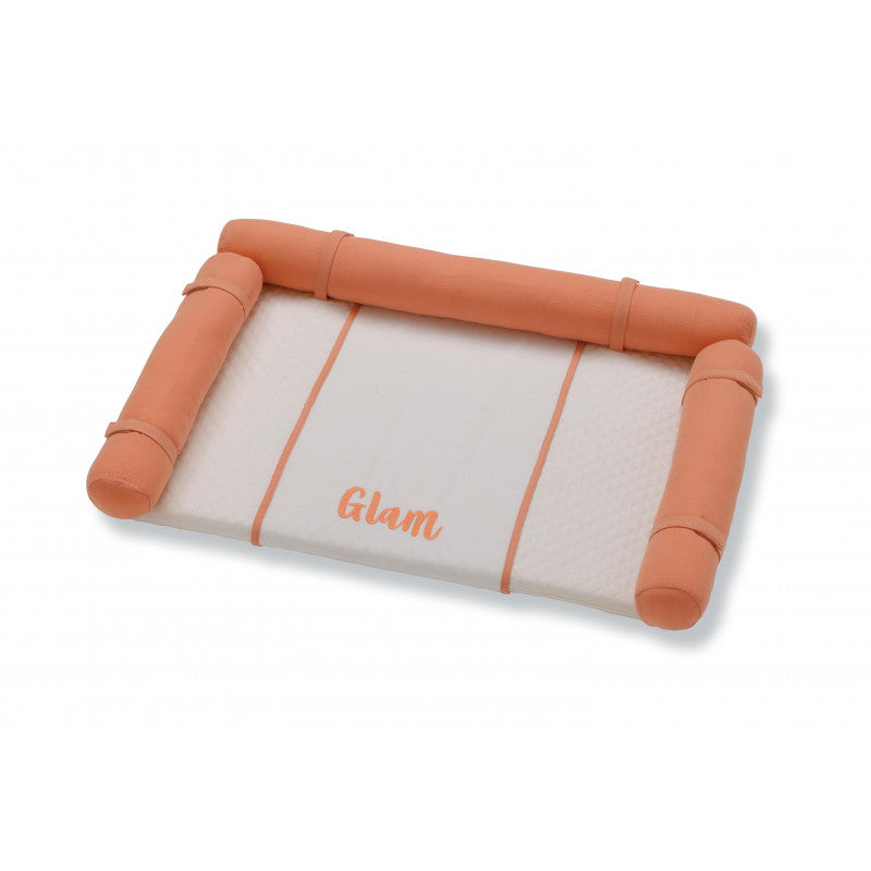 Glammy Coral Fabric Changing Mat