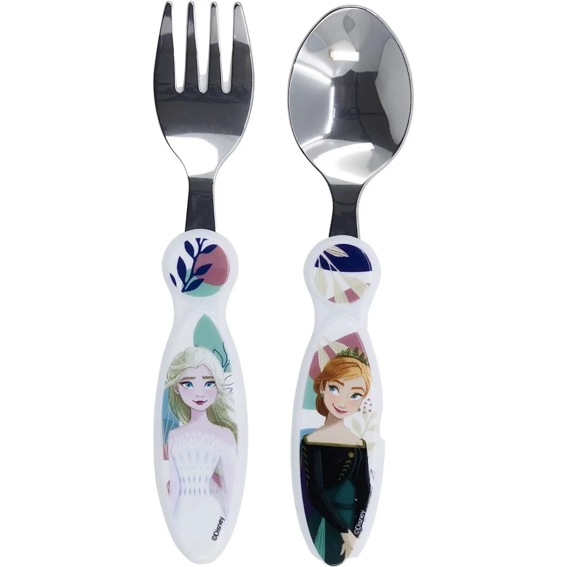 Set of 2 Frozen Stainless Steel Cutlery