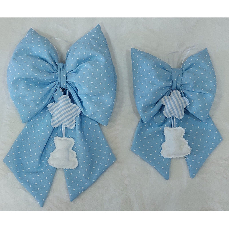 Handmade Blue Bear Birth Announcement Set