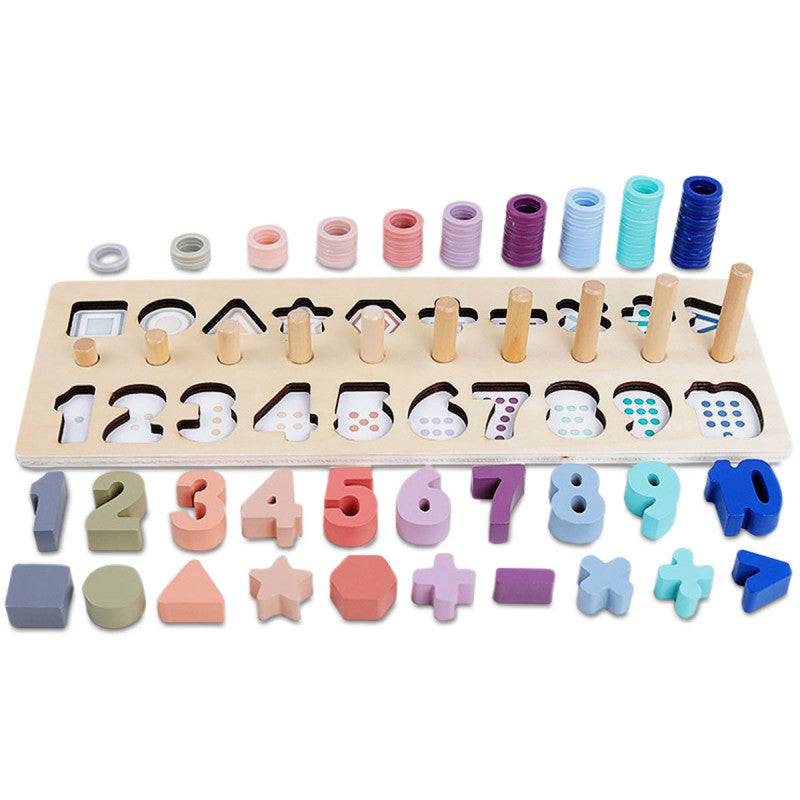 Wooden Number and Shape Puzzle