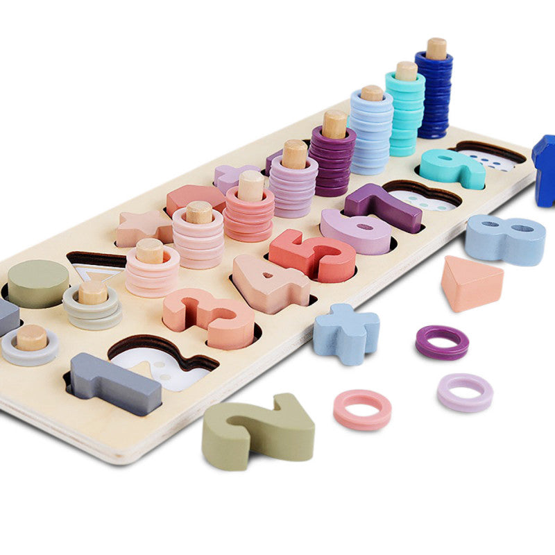 Wooden Number and Shape Puzzle