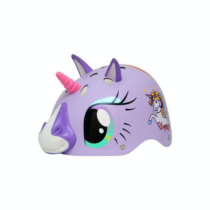 Kids' 3D Magic Purple Unicorn Helmet