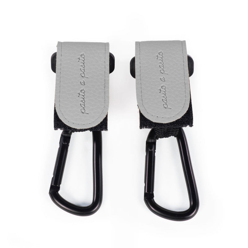 Set of 2 Stroller Hooks - Pasito a Pasito Icon Smoke