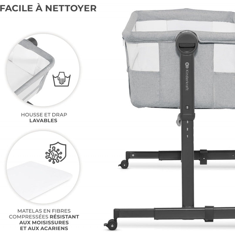 Kinderbeistellbett Neste Light Grey - 6