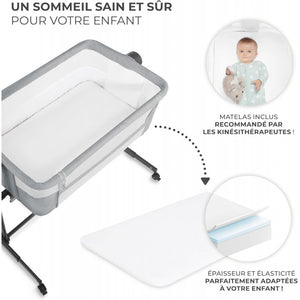 Kinderbeistellbett Neste Light Grey - 8