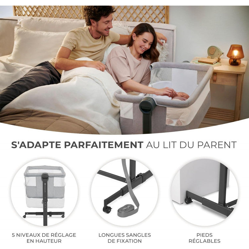 Kinderbeistellbett Neste Light Grey - 9