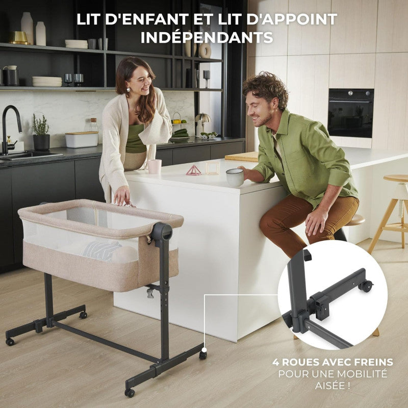 Kinderbeistellbett Neste Light Grey - 10