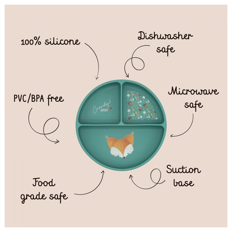Crunchy Fox Suction Silicone Plate