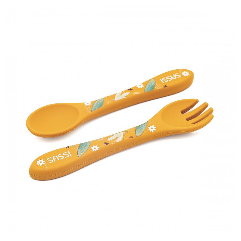 Chompy the Lion Silicone Cutlery