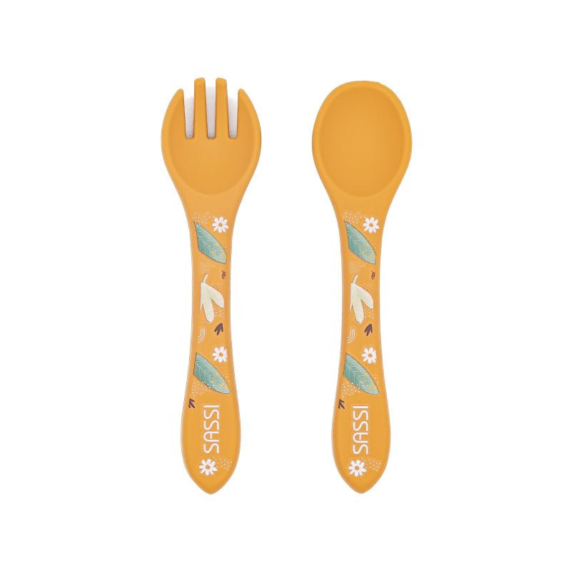 Chompy the Lion Silicone Cutlery