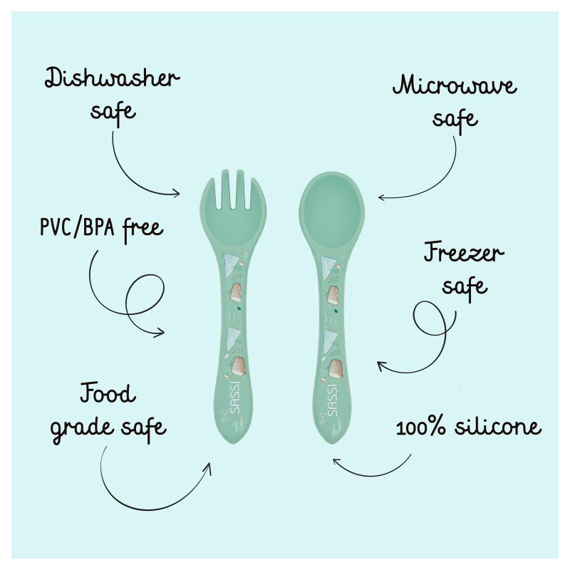 Munchy Bear Silicone Cutlery