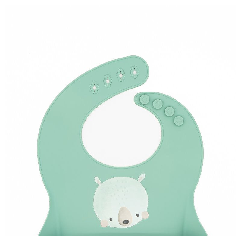 Munchy Bear Silicone Bib with Pocket