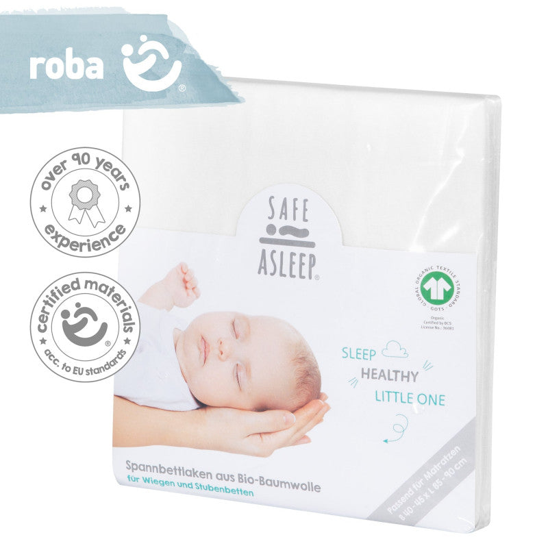 Cotton Fitted Sheet for Cradle - White