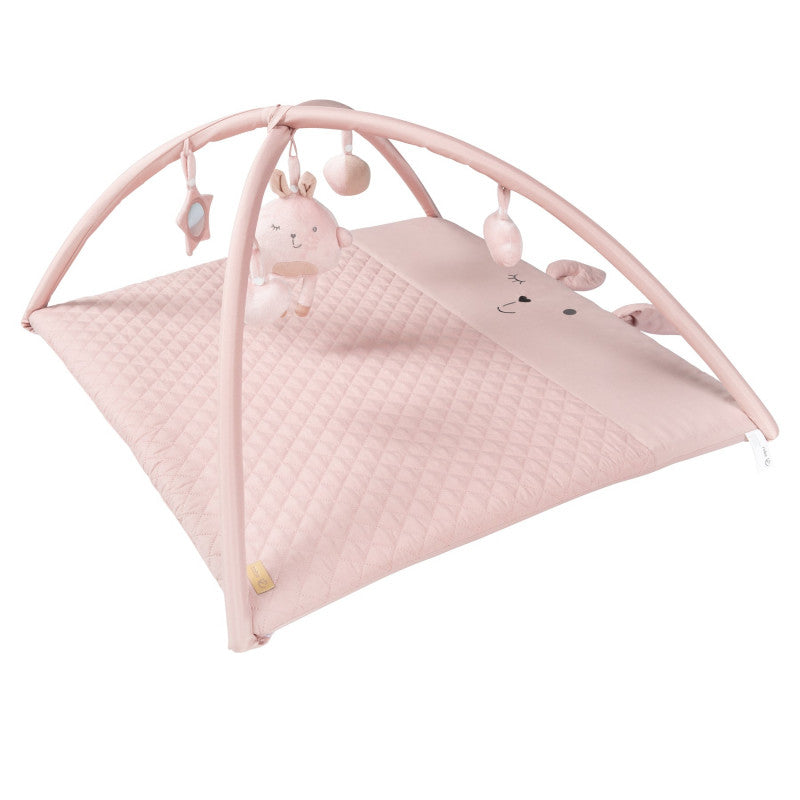 Roba Style Spielmatte mit Spielbogen und 5 Elementen – Pink