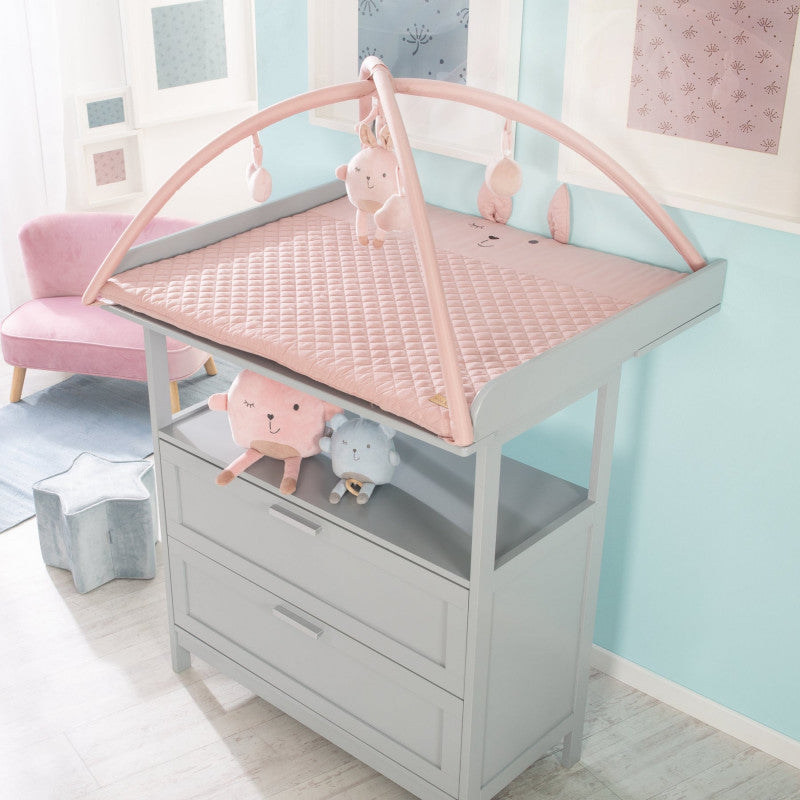 roba Style Play Mat with Play Arch and 5 Elements - Pink