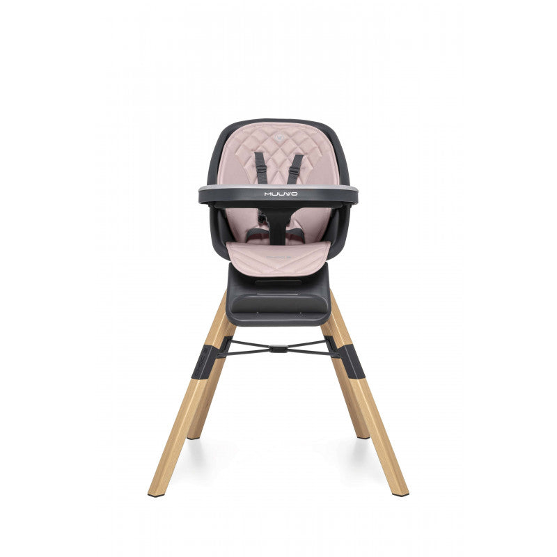 Muuvo Choc 2 High Chair - Powder Pink
