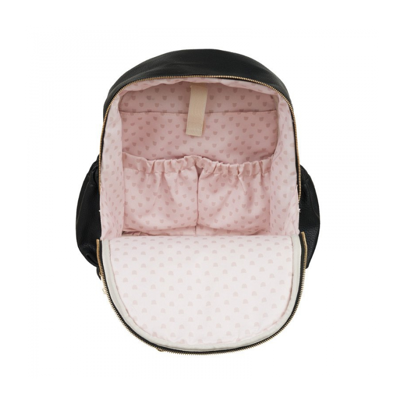 Nanan Wickelrucksack aus Ökoleder Schwarz