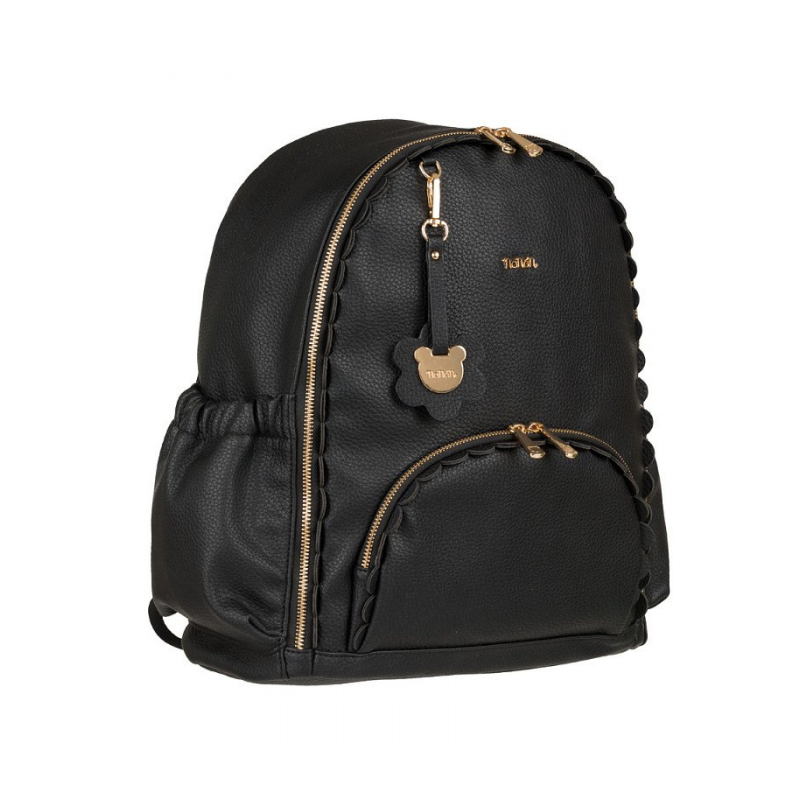 Nanan Wickelrucksack aus Ökoleder Schwarz