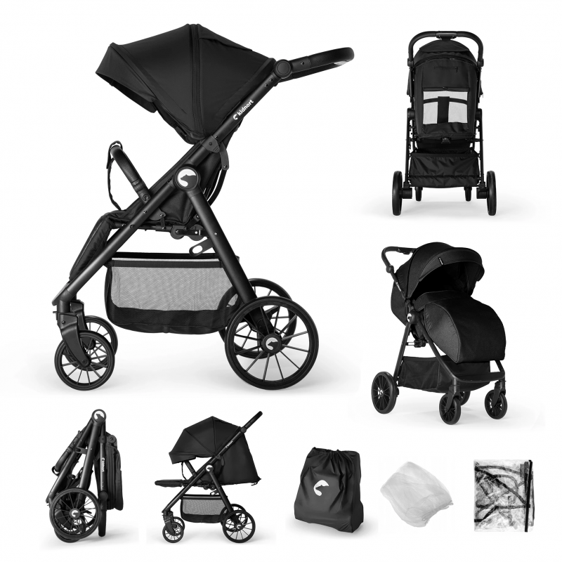 Sjolejon Kidnort - Comfortable Stroller Black