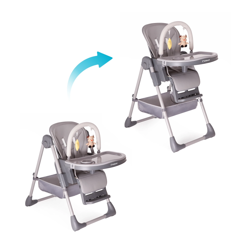 High Chair Kidnort Strawberry Grey