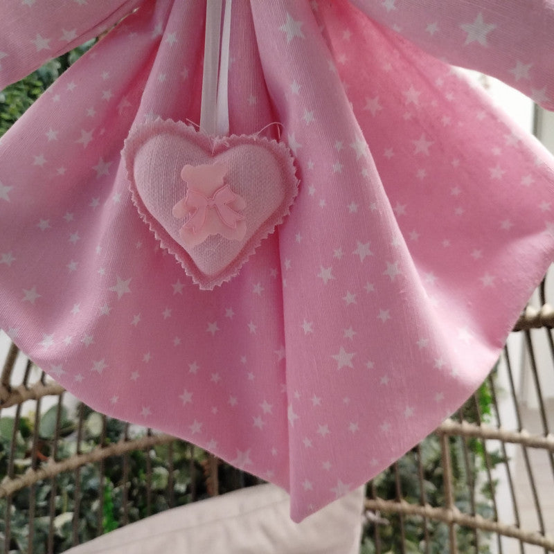 Handmade Pink Star Birth Bows