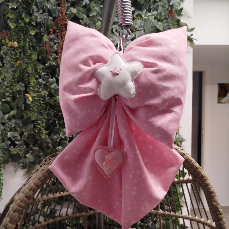 Handmade Pink Star Birth Bows