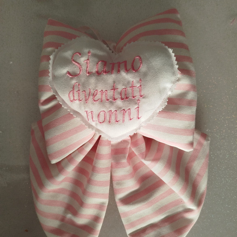 Pink Birth Bows We've Become Grandparents