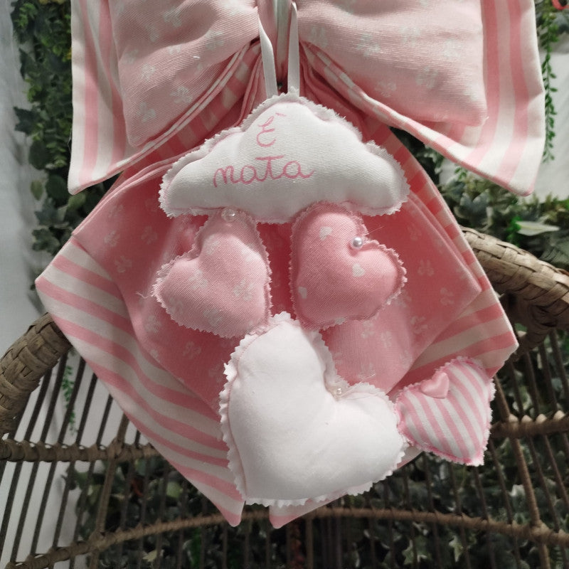 Handmade Pink Birth Bows She Is Born
