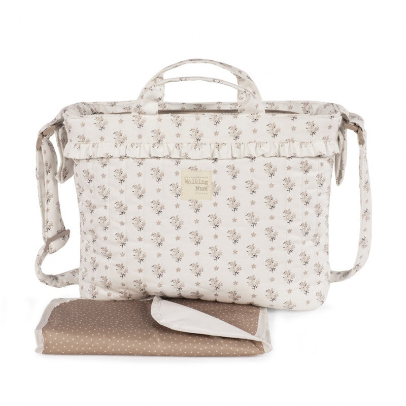 Walking Mum Botton Flowers Changing Bag