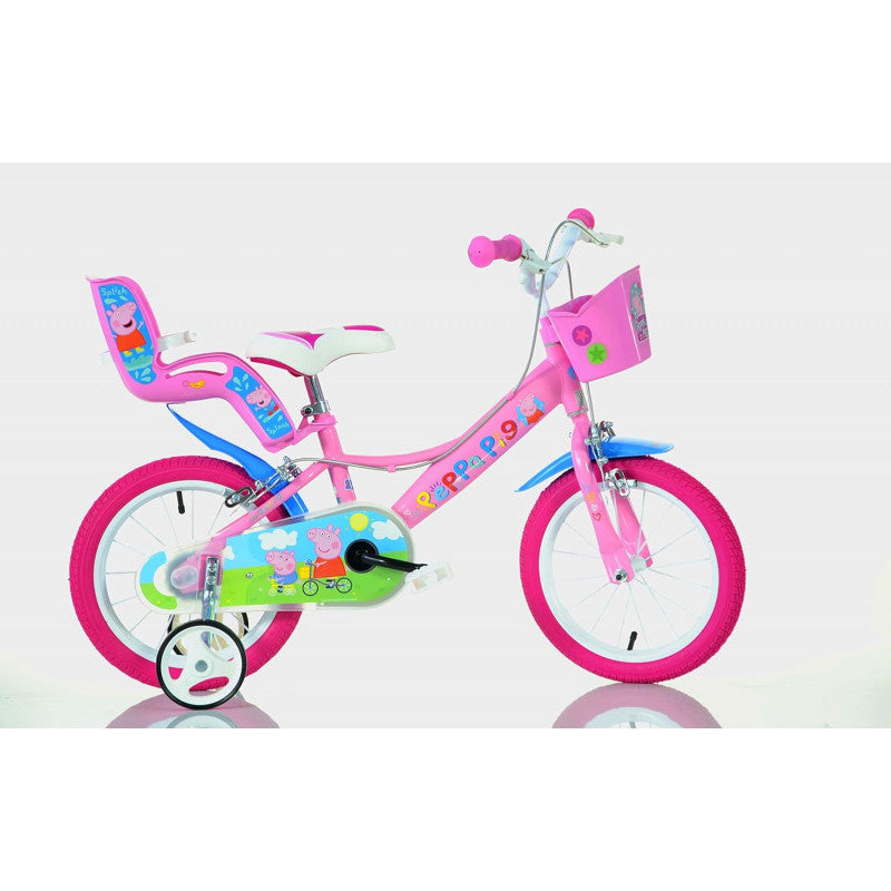 Peppa Pig 14" Bicycle";"The Rapunzel Bicycle is a pink/purple bicycle featuring the character Rapunzel, available in three different sizes: 14" and 16" to choose from."