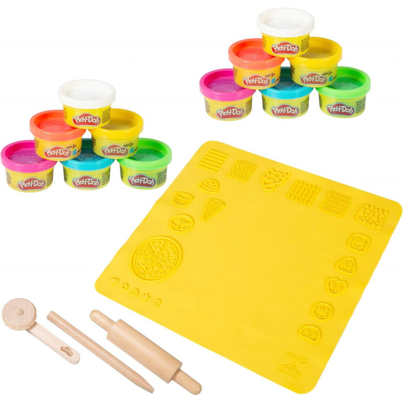 Play-Doh Set - 3D-Kreativmatte mit 12 Dosen