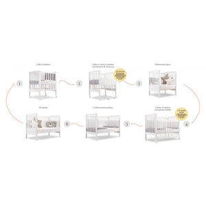 Babybetten Erbesi Evolution Bianco Naturale - 4