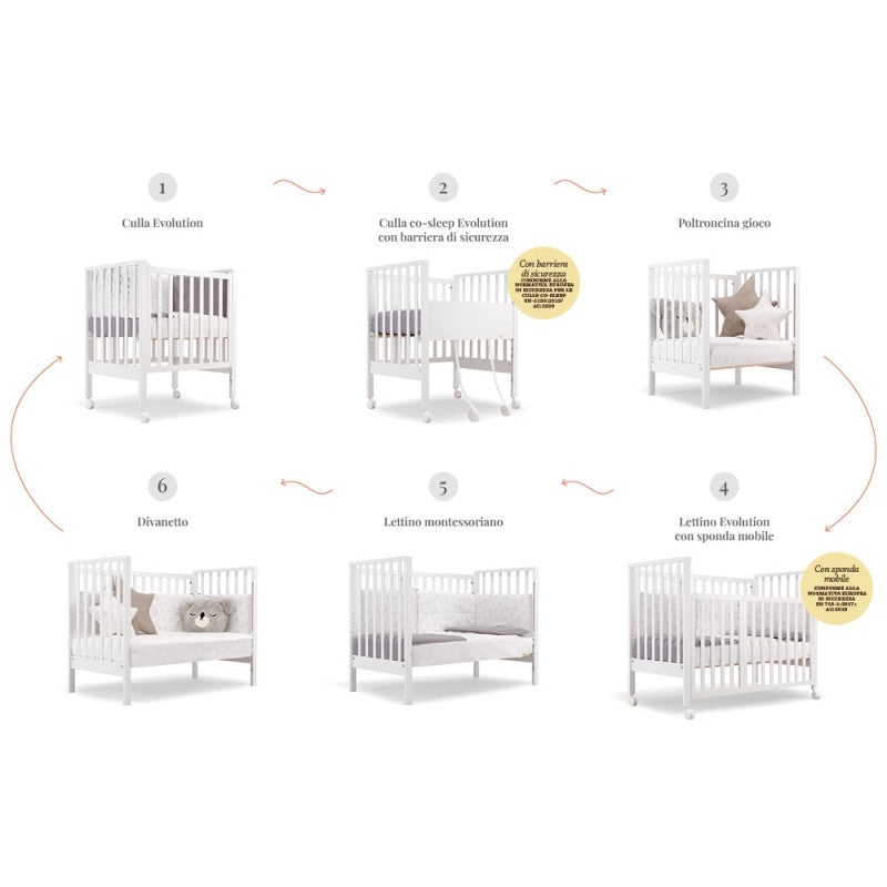 Babybetten Erbesi Evolution Titanio - 5