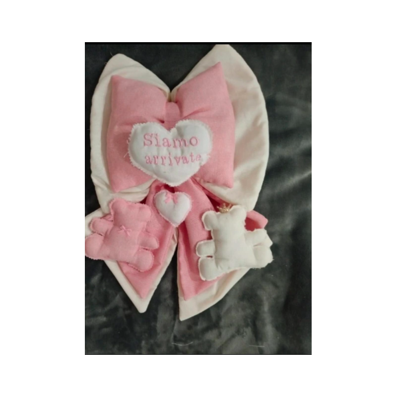 Twin Girls Birth Bow