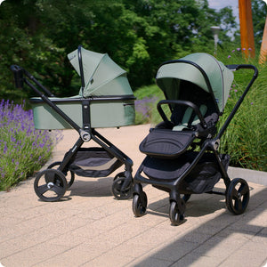 Web Komplettbett mit 2-in-1-Kinderwagen Isbjiorn Grün - 6