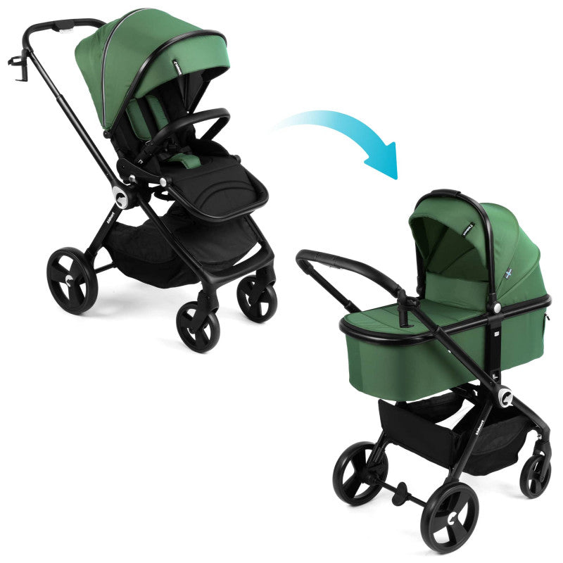 Web Komplettbett mit 2-in-1-Kinderwagen Isbjiorn Grün - 7