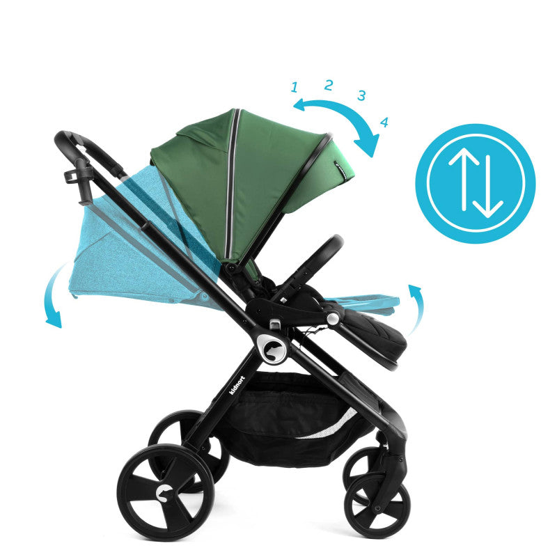 Web Komplettbett mit 2-in-1-Kinderwagen Isbjiorn Grün - 13