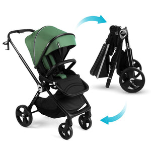 Web Komplettbett mit 2-in-1-Kinderwagen Isbjiorn Grün - 17