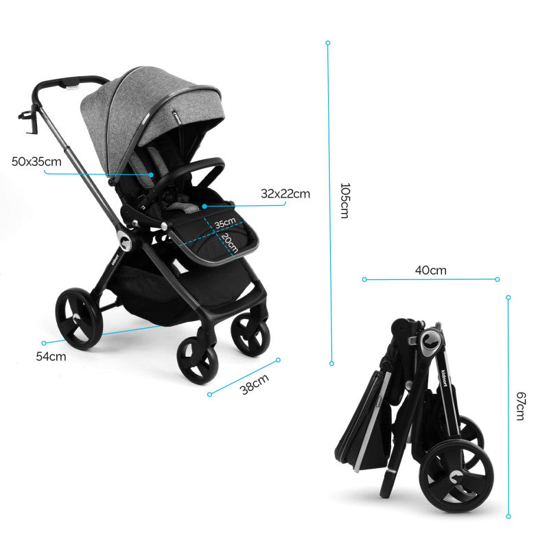 Web Komplettbett mit 2-in-1-Kinderwagen Isbjiorn Grün - 20
