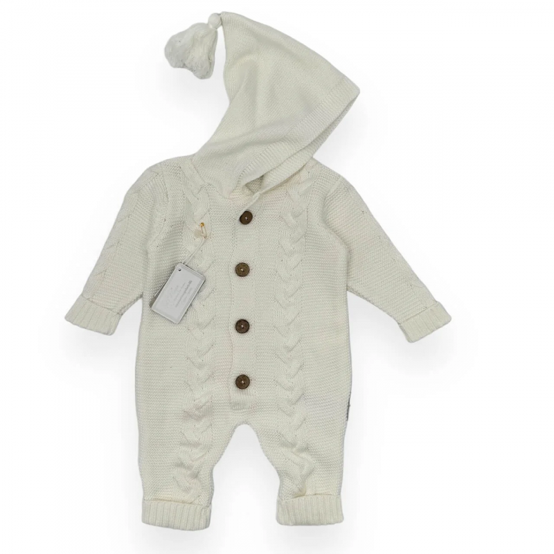 Nazzareno Gabrielli Cream Wool Sleepsuit 6/9 Months